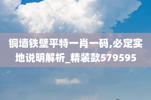 铜墙铁壁平特一肖一码,必定实地说明解析_精装款579595