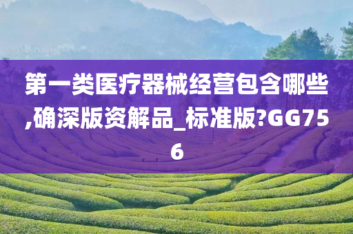 第一类医疗器械经营包含哪些,确深版资解品_标准版?GG756