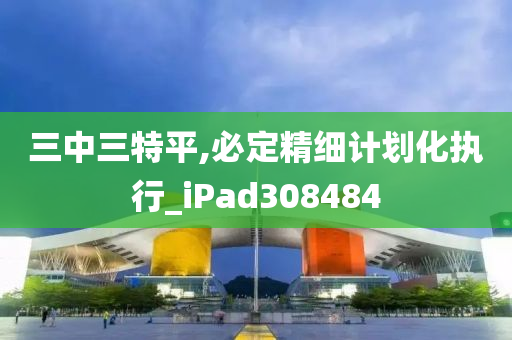 三中三特平,必定精细计划化执行_iPad308484