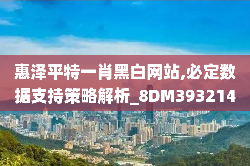 惠泽平特一肖黑白网站,必定数据支持策略解析_8DM393214