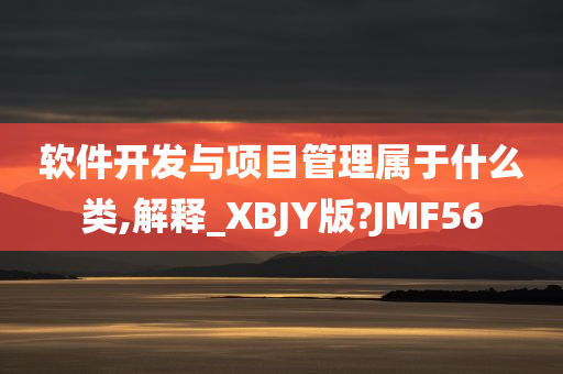 软件开发与项目管理属于什么类,解释_XBJY版?JMF56