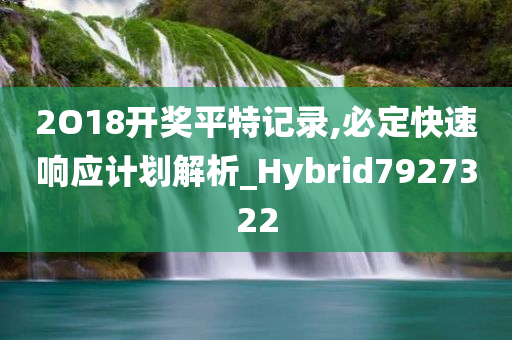 2O18开奖平特记录,必定快速响应计划解析_Hybrid7927322