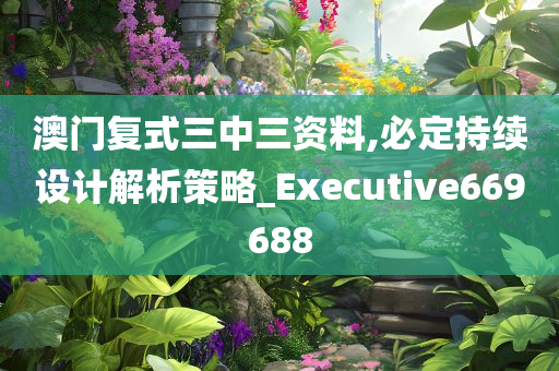 澳门复式三中三资料,必定持续设计解析策略_Executive669688