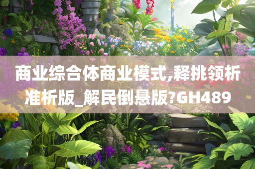 商业综合体商业模式,释挑领析准析版_解民倒悬版?GH489