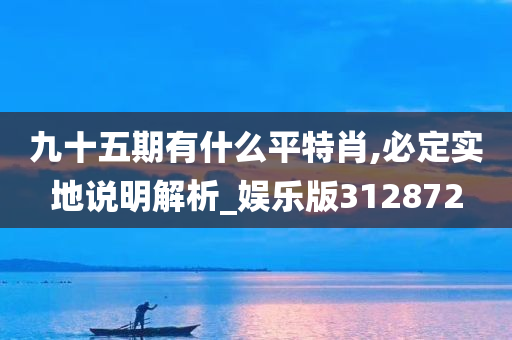 九十五期有什么平特肖,必定实地说明解析_娱乐版312872