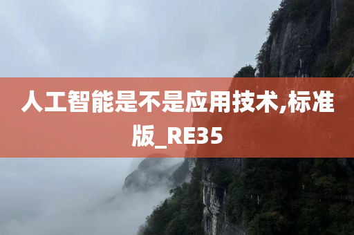 人工智能是不是应用技术,标准版_RE35