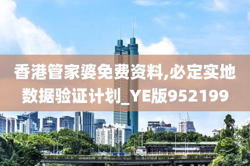 香港管家婆免费资料,必定实地数据验证计划_YE版952199