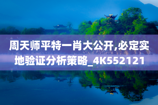 周天师平特一肖大公开,必定实地验证分析策略_4K552121