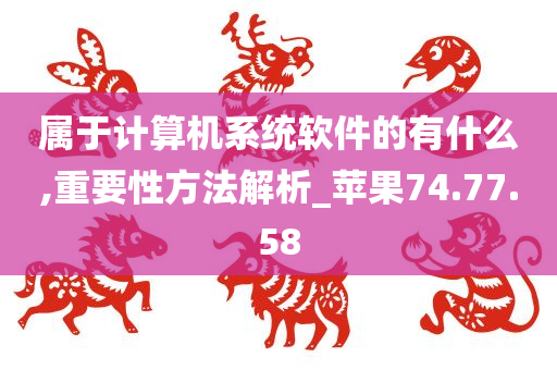 属于计算机系统软件的有什么,重要性方法解析_苹果74.77.58