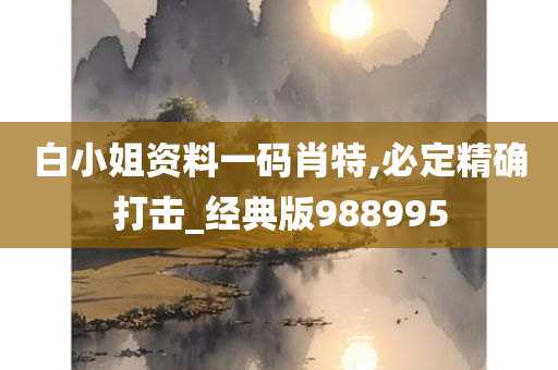 白小姐资料一码肖特,必定精确打击_经典版988995