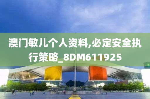 澳门敏儿个人资料,必定安全执行策略_8DM611925