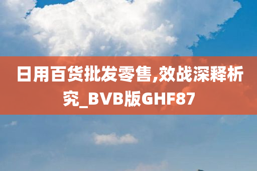 日用百货批发零售,效战深释析究_BVB版GHF87