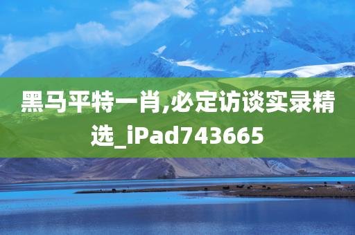 黑马平特一肖,必定访谈实录精选_iPad743665