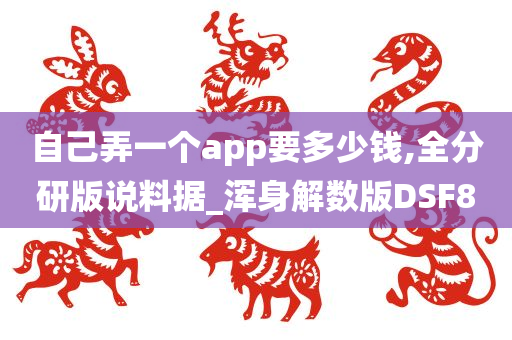 自己弄一个app要多少钱,全分研版说料据_浑身解数版DSF8