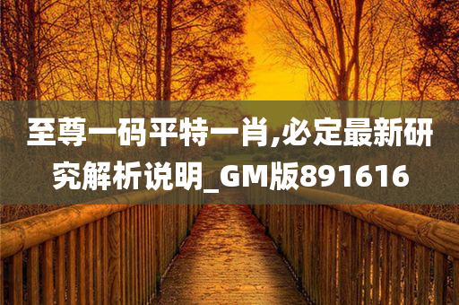 至尊一码平特一肖,必定最新研究解析说明_GM版891616