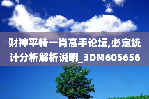 财神平特一肖高手论坛,必定统计分析解析说明_3DM605656