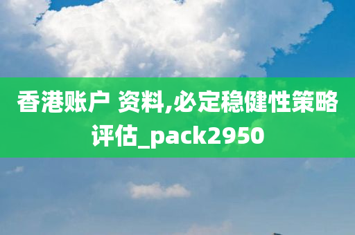 香港账户 资料,必定稳健性策略评估_pack2950