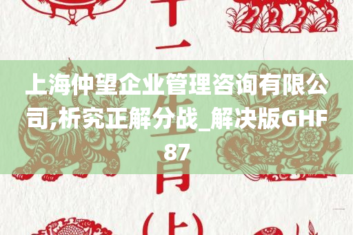 上海仲望企业管理咨询有限公司,析究正解分战_解决版GHF87