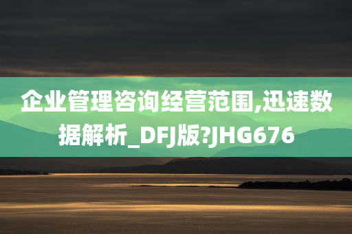 企业管理咨询经营范围,迅速数据解析_DFJ版?JHG676