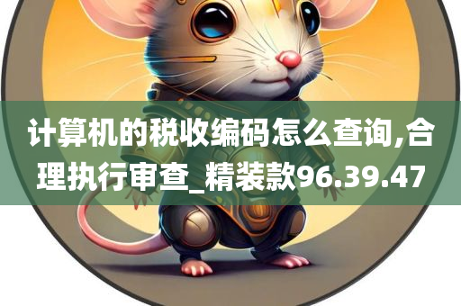 计算机的税收编码怎么查询,合理执行审查_精装款96.39.47