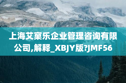 上海艾窠乐企业管理咨询有限公司,解释_XBJY版?JMF56