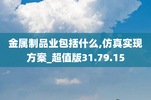 金属制品业包括什么,仿真实现方案_超值版31.79.15