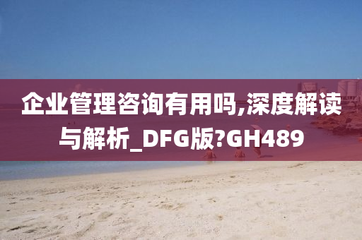 企业管理咨询有用吗,深度解读与解析_DFG版?GH489