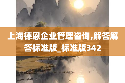 上海德恩企业管理咨询,解答解答标准版_标准版342