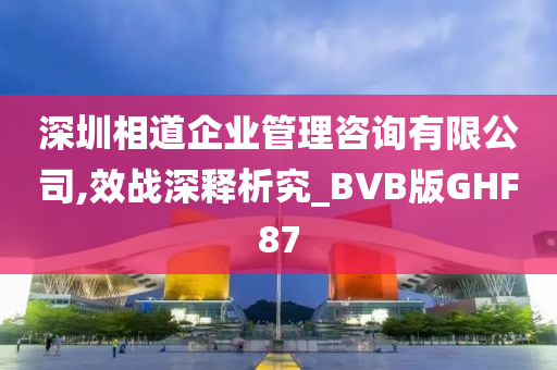 深圳相道企业管理咨询有限公司,效战深释析究_BVB版GHF87