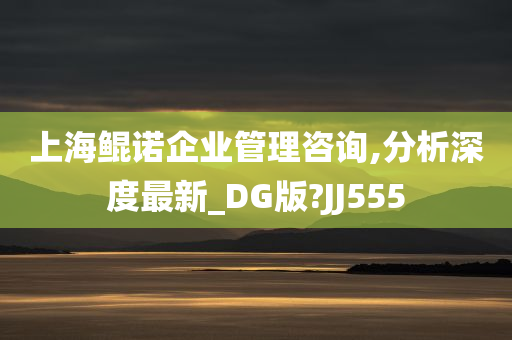 上海鲲诺企业管理咨询,分析深度最新_DG版?JJ555