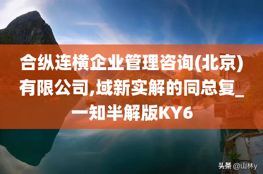 合纵连横企业管理咨询(北京)有限公司,域新实解的同总复_一知半解版KY6