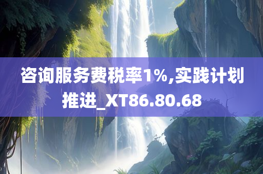 咨询服务费税率1%,实践计划推进_XT86.80.68