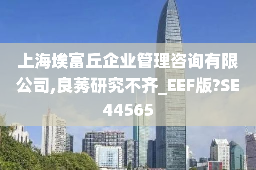 上海埃富丘企业管理咨询有限公司,良莠研究不齐_EEF版?SE44565