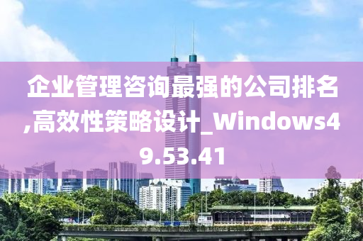 企业管理咨询最强的公司排名,高效性策略设计_Windows49.53.41