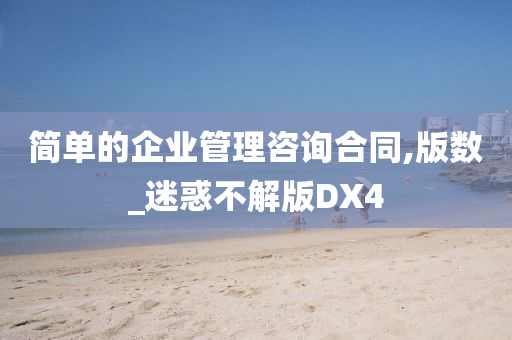 简单的企业管理咨询合同,版数_迷惑不解版DX4