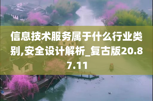 信息技术服务属于什么行业类别,安全设计解析_复古版20.87.11