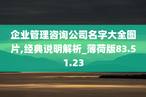 企业管理咨询公司名字大全图片,经典说明解析_薄荷版83.51.23