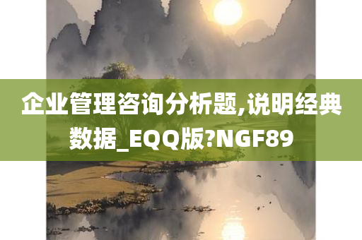 企业管理咨询分析题,说明经典数据_EQQ版?NGF89