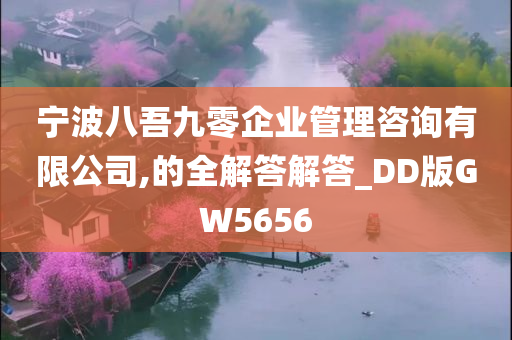 宁波八吾九零企业管理咨询有限公司,的全解答解答_DD版GW5656