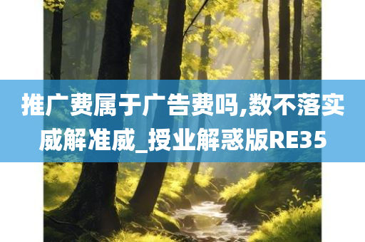 推广费属于广告费吗,数不落实威解准威_授业解惑版RE35