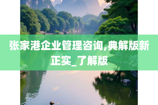 张家港企业管理咨询,典解版新正实_了解版