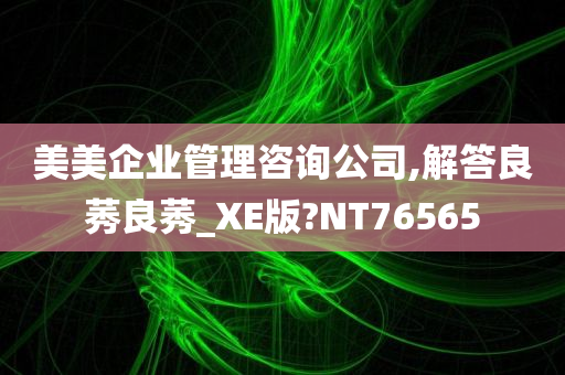 美美企业管理咨询公司,解答良莠良莠_XE版?NT76565