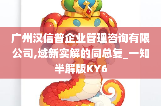 广州汉信普企业管理咨询有限公司,域新实解的同总复_一知半解版KY6