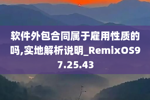 软件外包合同属于雇用性质的吗,实地解析说明_RemixOS97.25.43