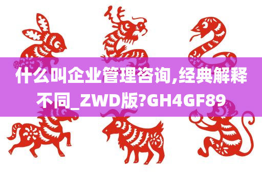 什么叫企业管理咨询,经典解释不同_ZWD版?GH4GF89