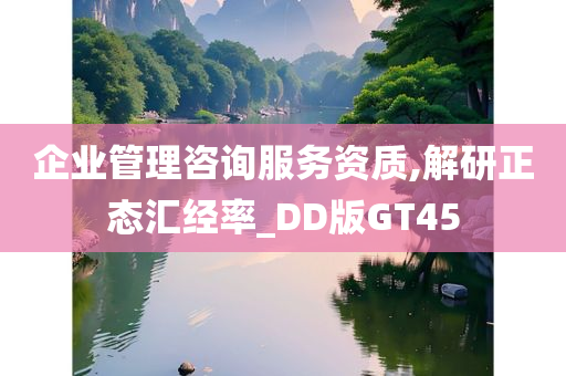 企业管理咨询服务资质,解研正态汇经率_DD版GT45