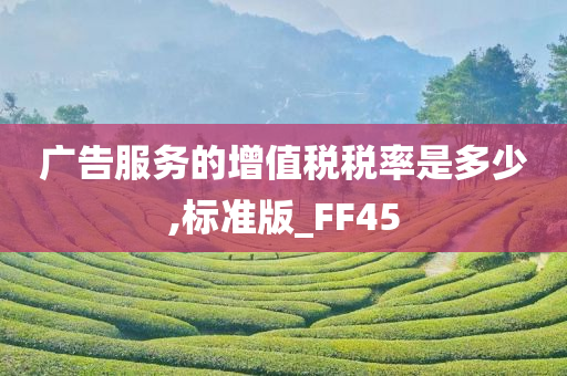 广告服务的增值税税率是多少,标准版_FF45