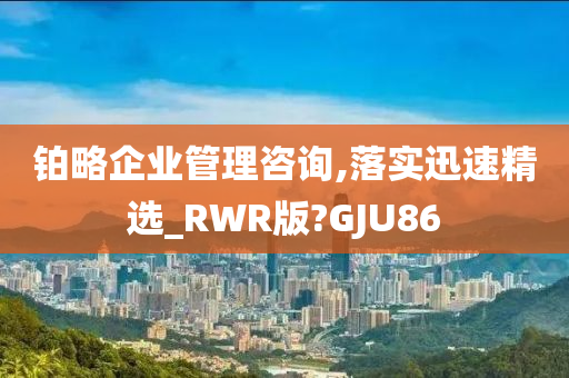 铂略企业管理咨询,落实迅速精选_RWR版?GJU86