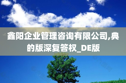 鑫阳企业管理咨询有限公司,典的版深复答权_DE版