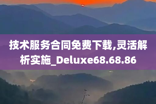 技术服务合同免费下载,灵活解析实施_Deluxe68.68.86